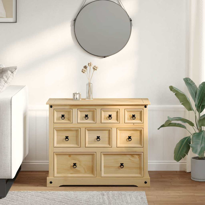 Dulap Cu Sertare „Corona”, 101X45X82 Cm, Lemn Masiv De Pin