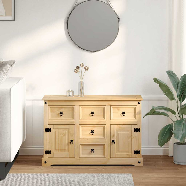 Dulap „Corona”, 112X40X75 Cm, Lemn Masiv De Pin