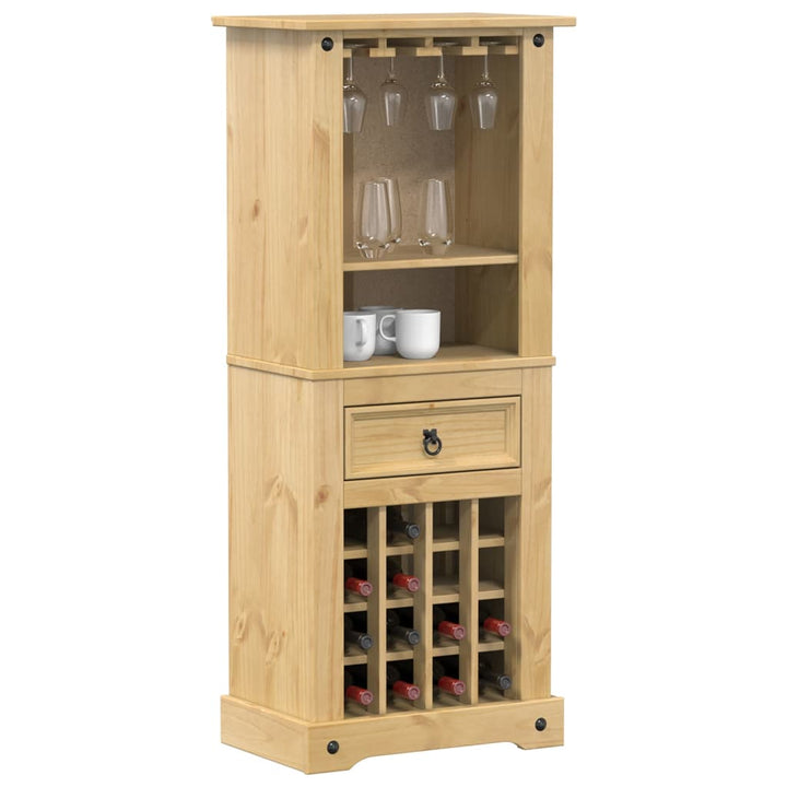 Raft Pentru Vin „Corona” 56X35X120 Cm, Lemn Masiv De Pin