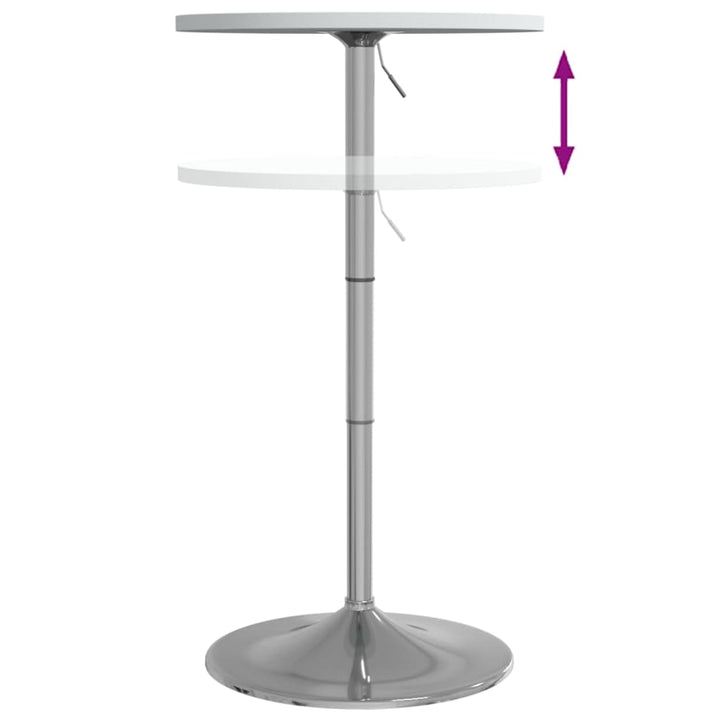 Masă De Bar, , , Lemn Prelucrat Și Oțel Cromat