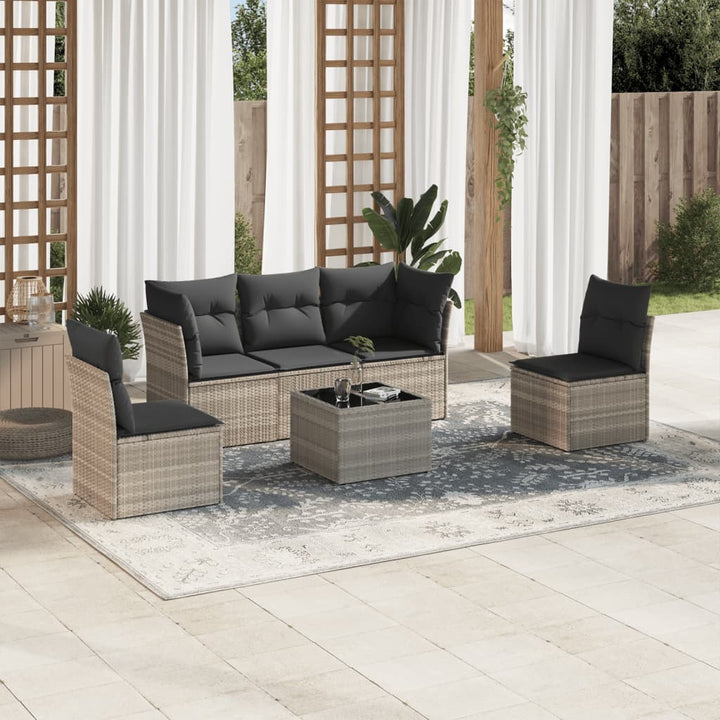 Set Mobilier De Grădină Cu Perne, 5 Piese, , Poliratan
