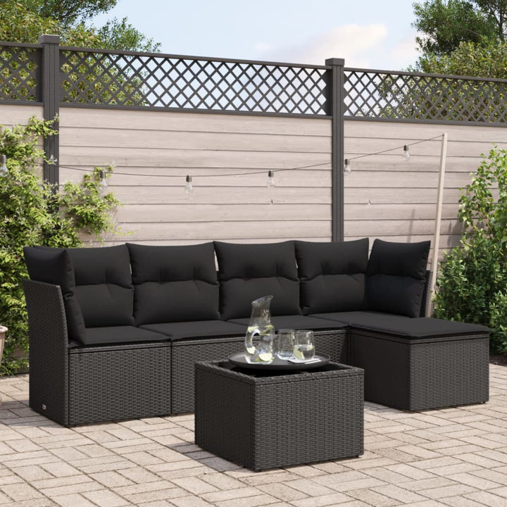 Set Canapele De Grădină Cu Perne, 5 Piese, Bej, Poliratan