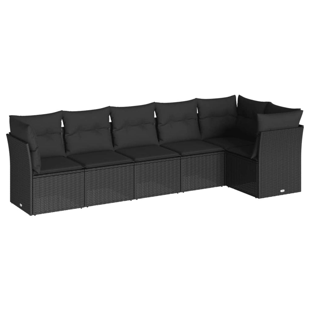 Set Mobilier De Grădină Cu Perne, 6 Piese, , Poliratan
