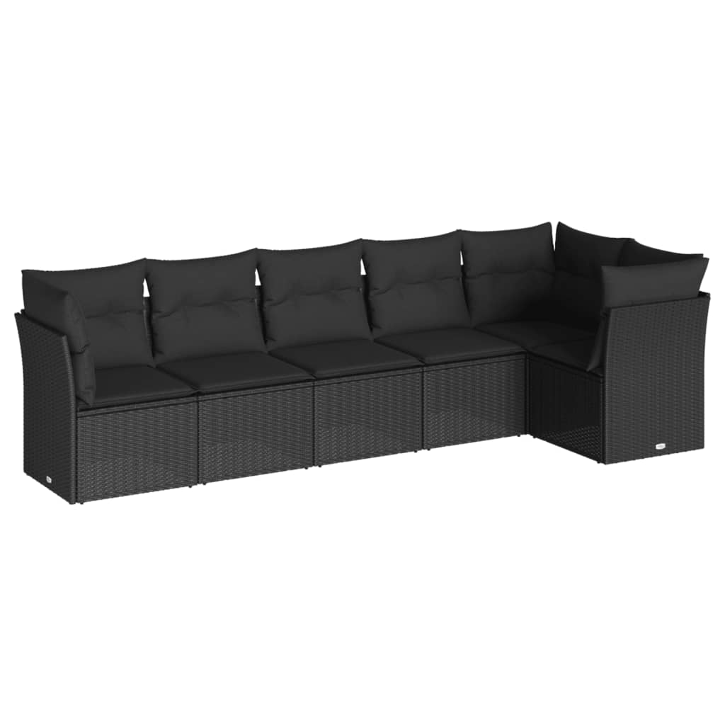 Set Mobilier De Grădină Cu Perne, 6 Piese, , Poliratan