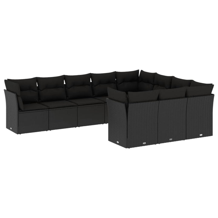 Set Canapele De Grădină Cu Perne, 10 Piese, , Poliratan