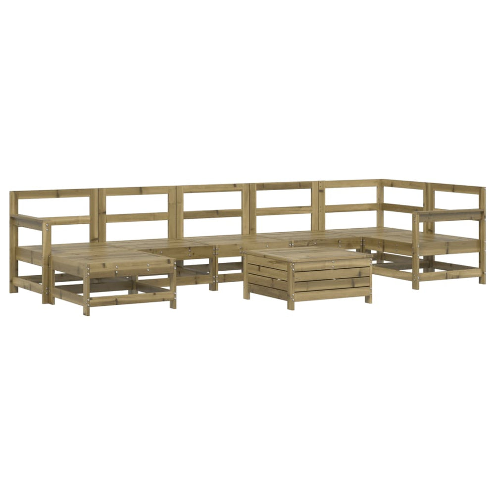 Set Canapea De Grădină, 8 Piese, Lemn De Pin Tratat