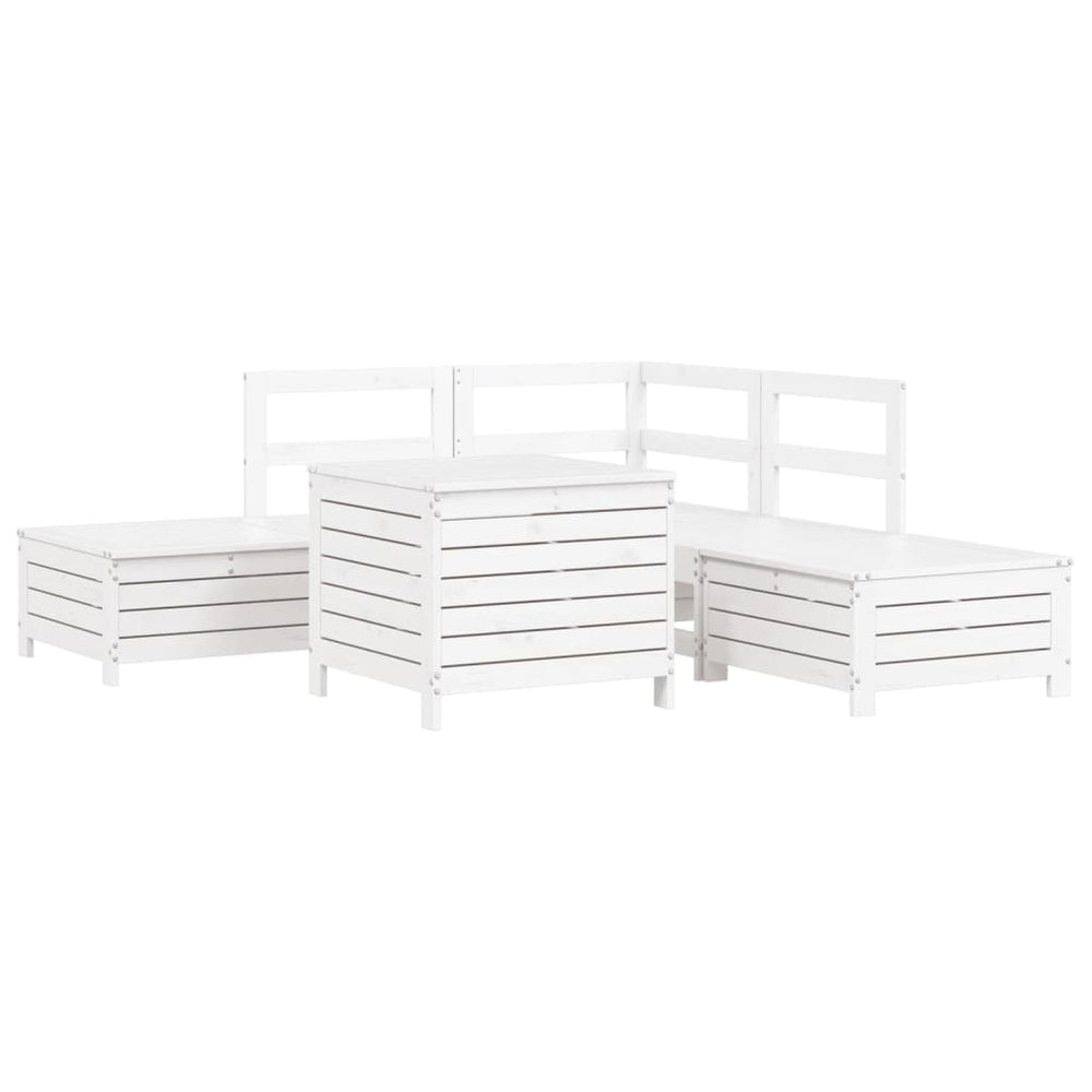 Set Canapea De Grădină, 6 Piese, , Lemn Masiv Pin