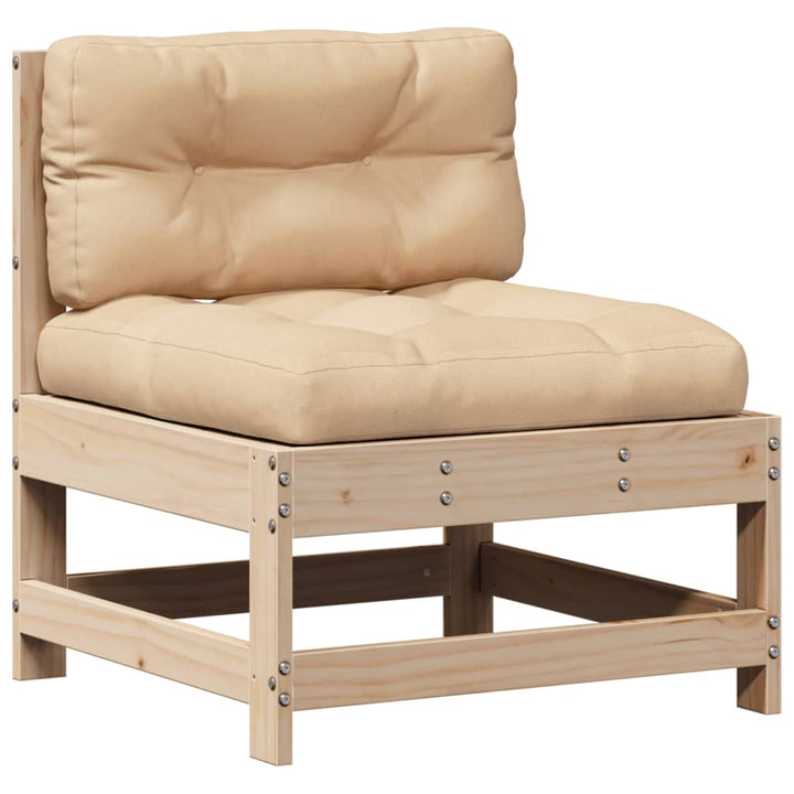 Set Mobilier De Grădină Cu Perne, 6 Piese, Lemn Masiv De Pin