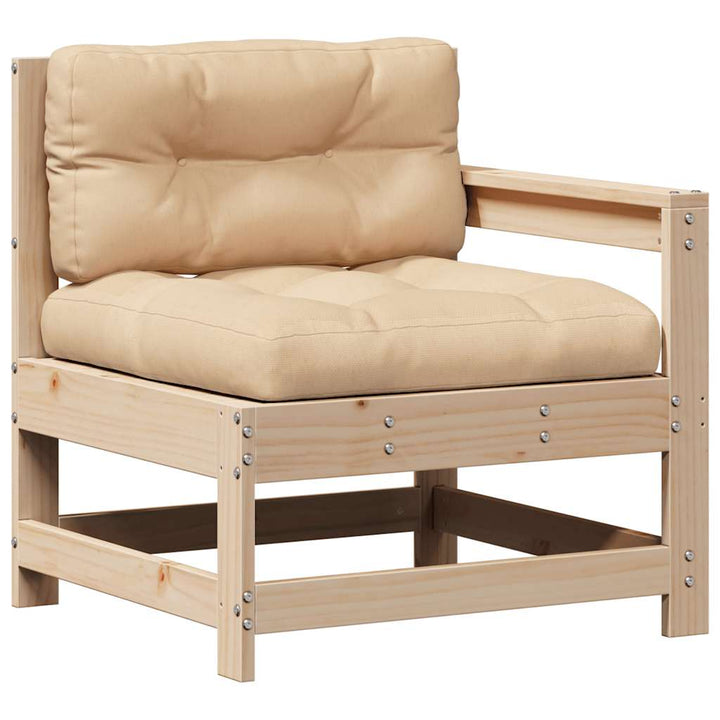 Set Mobilier Grădină Cu Perne, 3 Piese, Lemn Masiv De Pin
