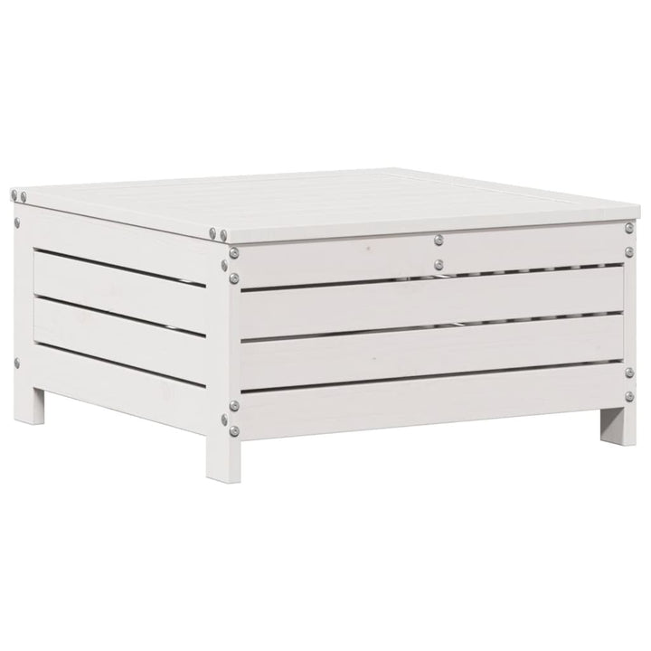 Set Mobilier Grădină Cu Perne 5 Piese Alb Lemn Masiv De Pin