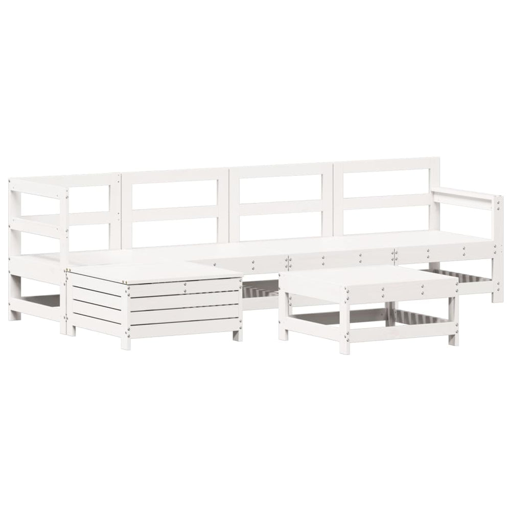 Set Canapea De Grădină, 6 Piese, , Lemn Masiv Pin