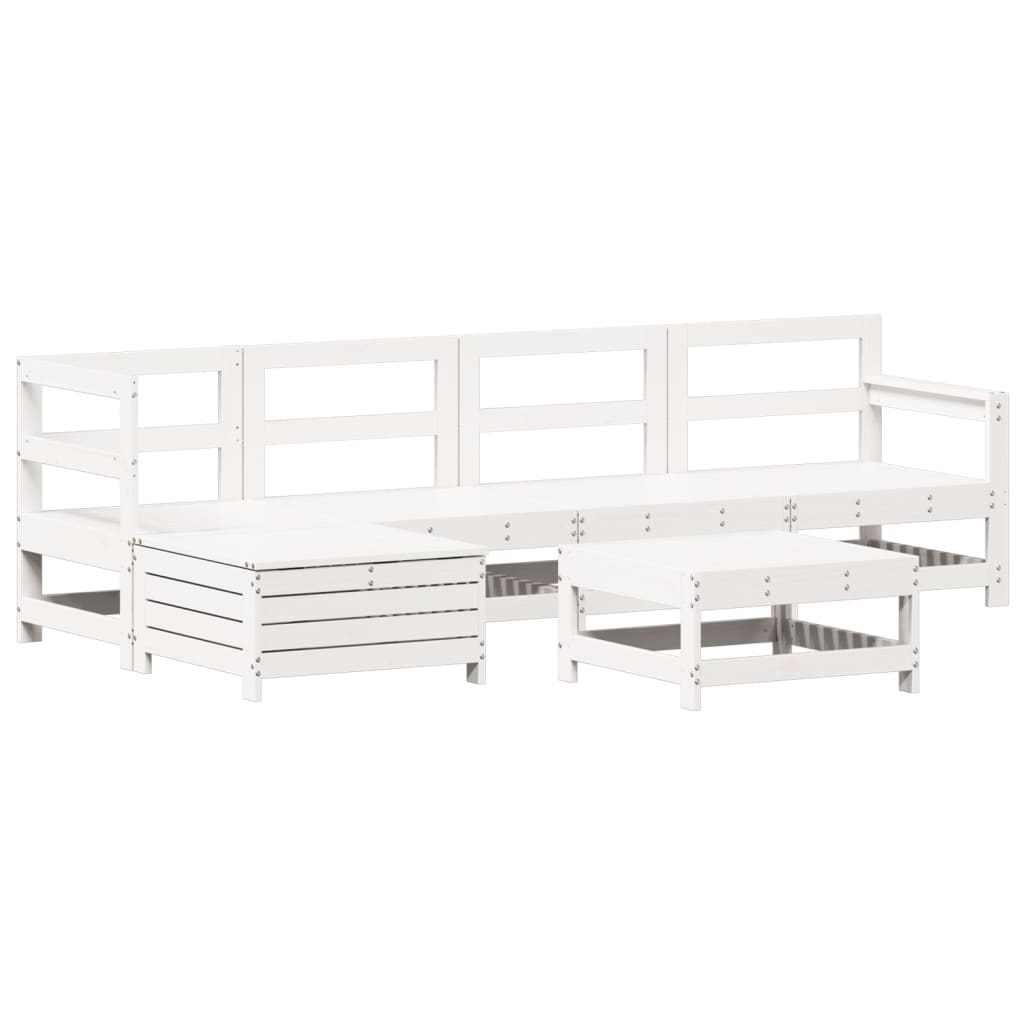 Set Canapea De Grădină, 6 Piese, , Lemn Masiv Pin