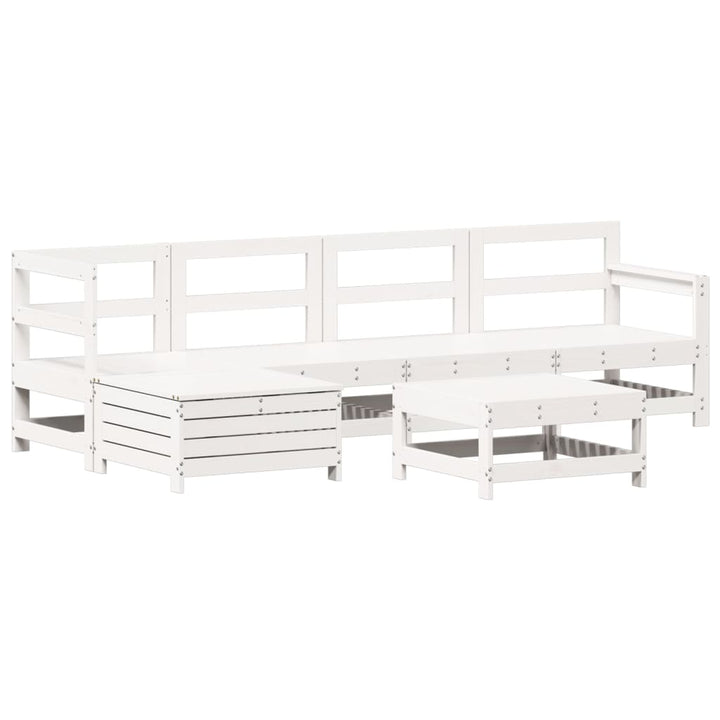 Set Canapea De Grădină, 6 Piese, , Lemn Masiv Pin
