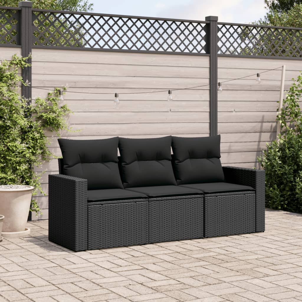 Set Canapele De Grădină, 4 Piese, Cu Perne, Maro Poliratan Maro