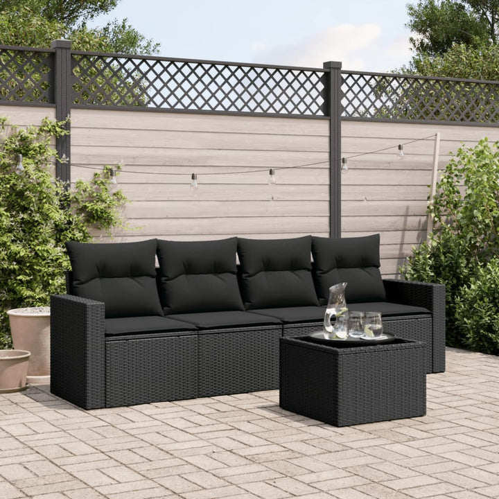 Set Mobilier De Grădină Cu Perne, 4 Piese, , Poliratan