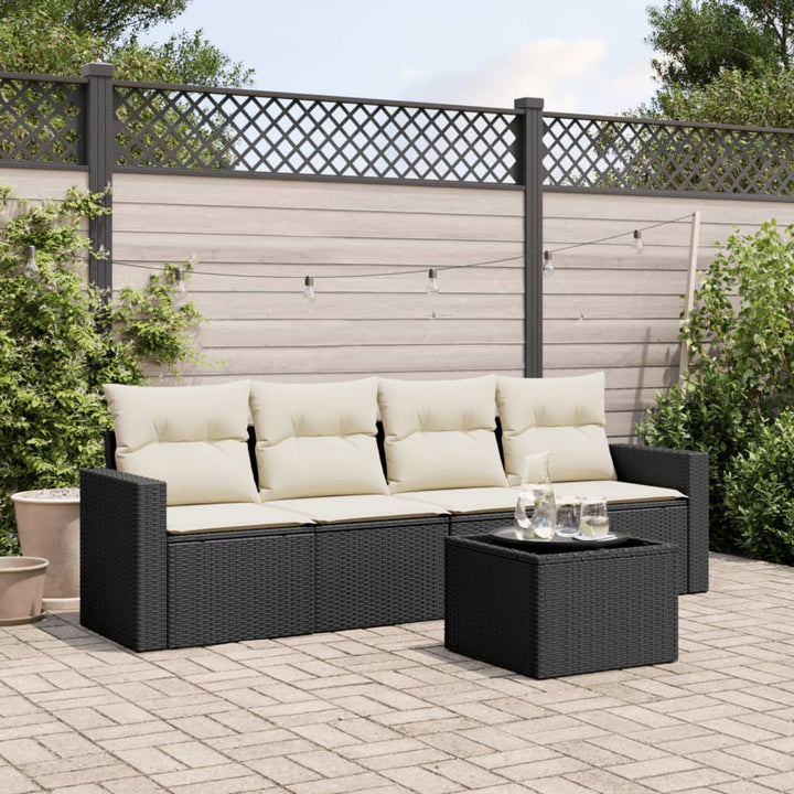 Set Mobilier De Grădină Cu Perne, 4 Piese, , Poliratan