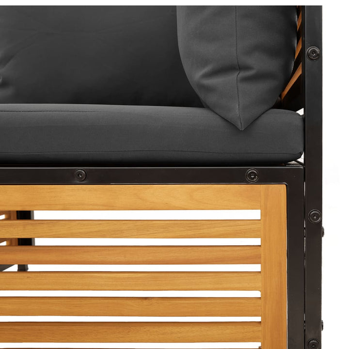 Set De Canapele De Grădină Cu Perne, 5 Buc., Lemn Masiv Acacia