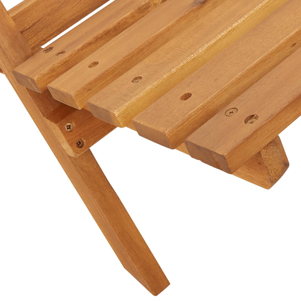 Scaune De Grădină Pliabile 6 Buc., Textil Alb /Lemn Masiv