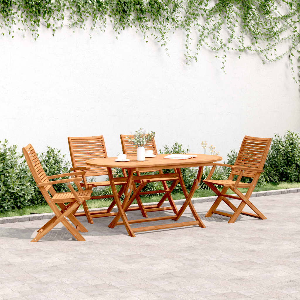 Scaune Grădină Pliabile 8 Buc. 51X66X95 Cm Lemn Masiv Acacia