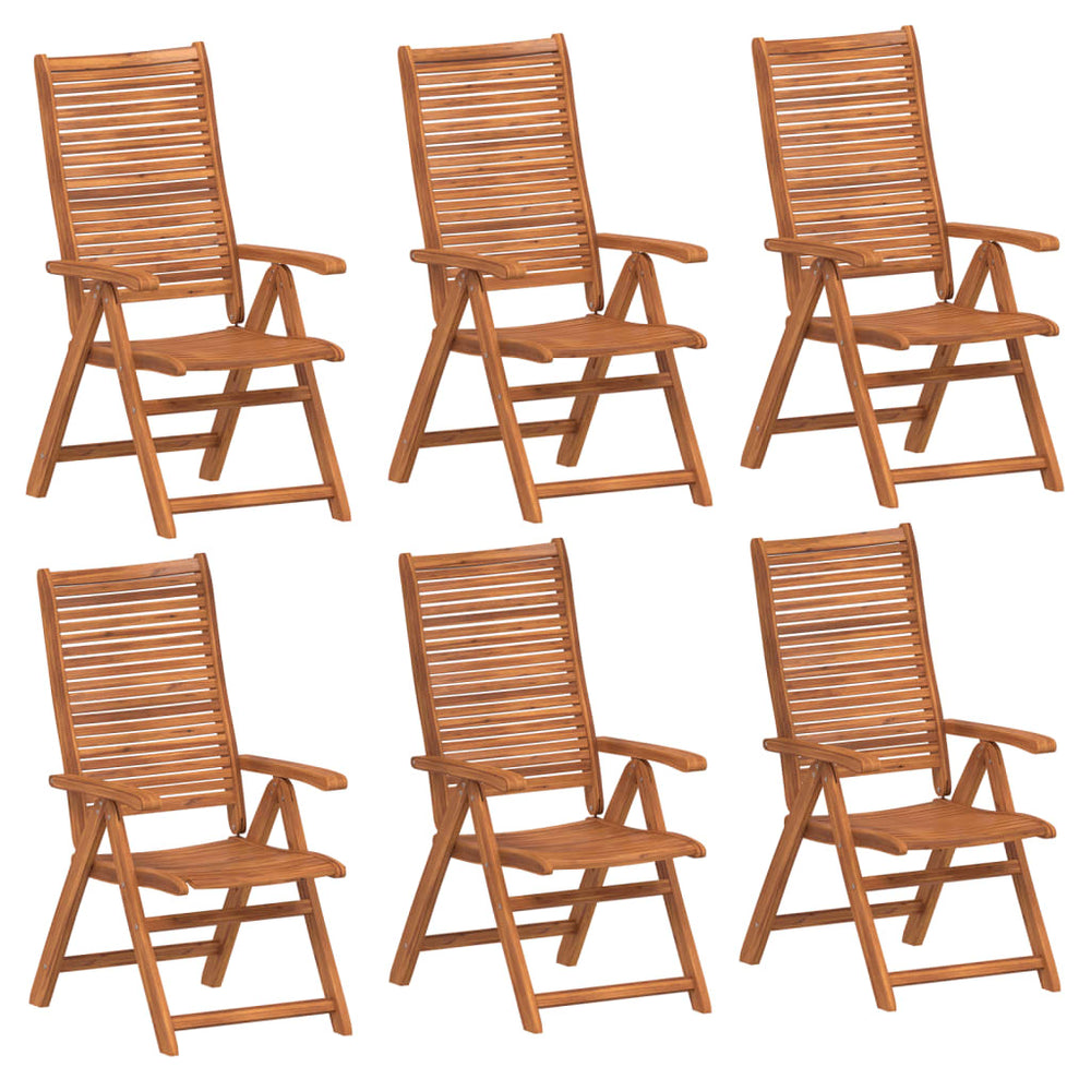 Scaune Grădină Rabatabile 6 Buc. 56X72X107 Cm Lemn Masiv Acacia