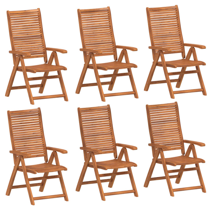 Scaune Grădină Rabatabile 6 Buc. 56X72X107 Cm Lemn Masiv Acacia