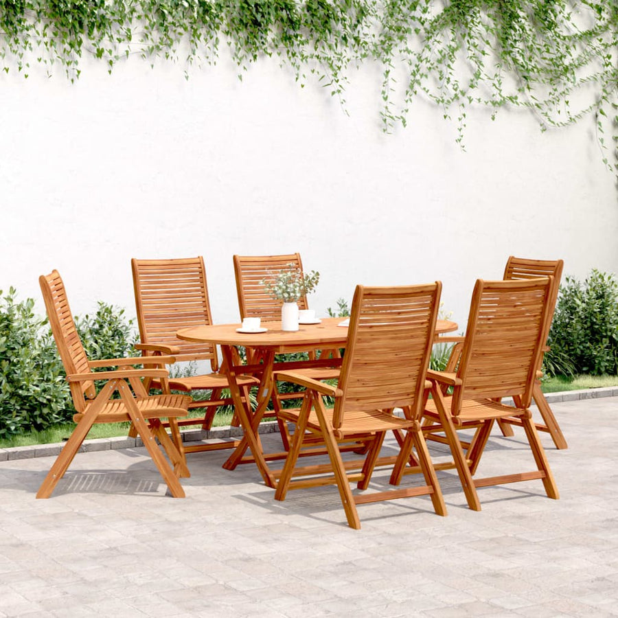 Scaune Grădină Rabatabile 6 Buc. 56X72X107 Cm Lemn Masiv Acacia
