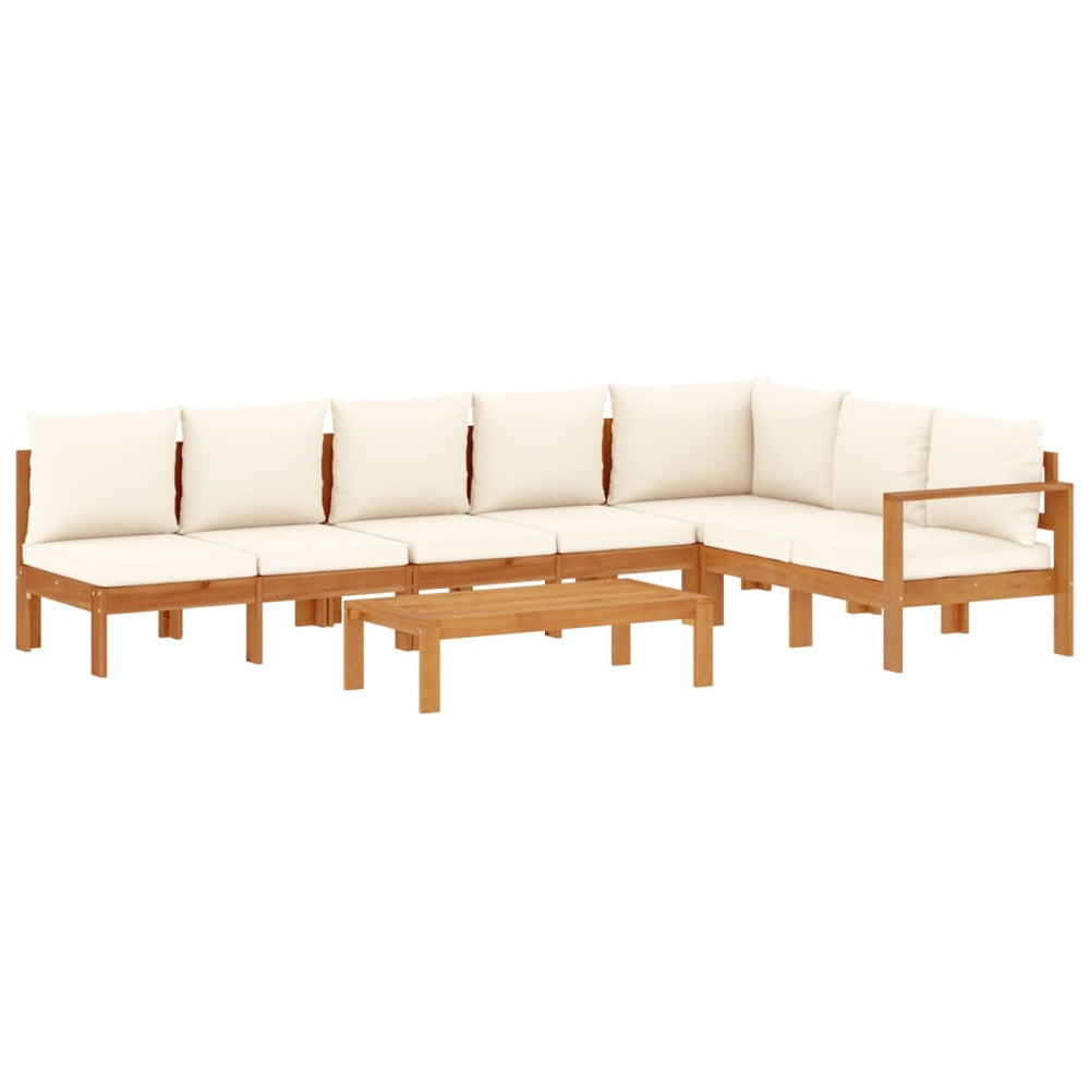 Set De Canapele De Grădină Cu Perne, 5 Buc., Lemn Masiv Acacia