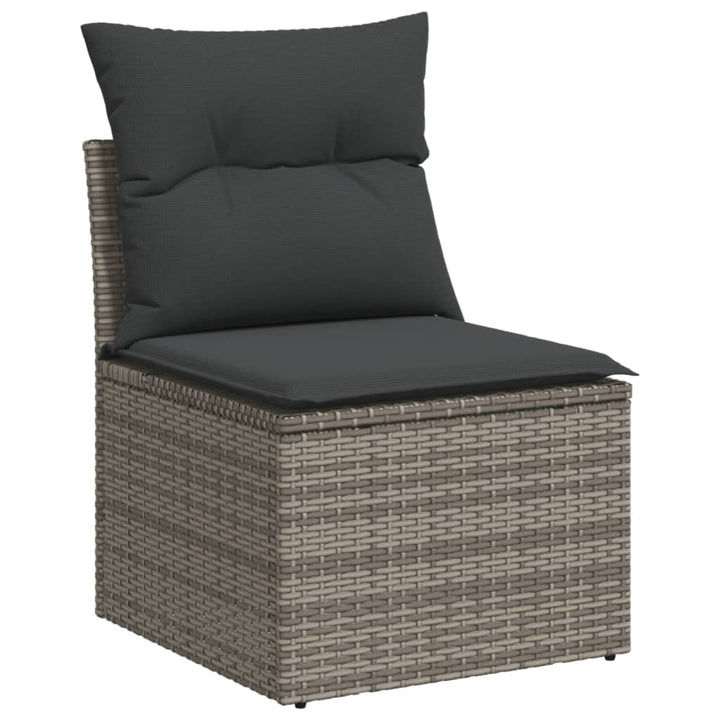 Set Canapea De Grădină Cu Perne, 5 Piese, , Poliratan