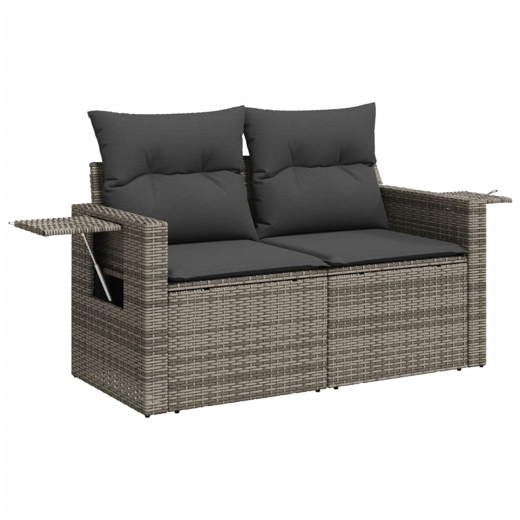 Set Canapea De Grădină Cu Perne, 5 Piese, , Poliratan