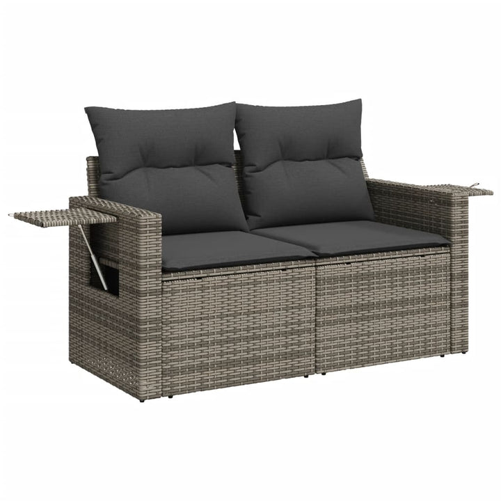 Set Canapea De Grădină Cu Perne, 5 Piese, , Poliratan
