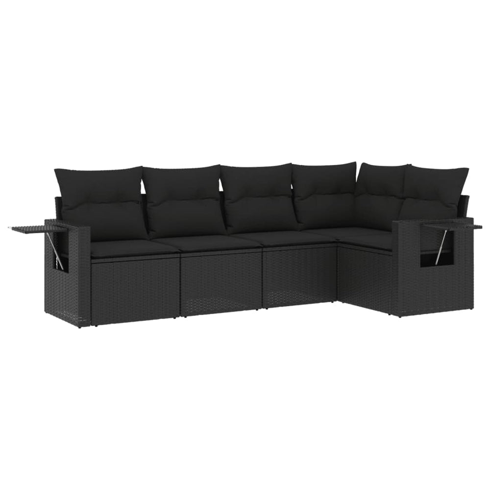 Set Mobilier De Grădină Cu Perne, 5 Piese, , Poliratan