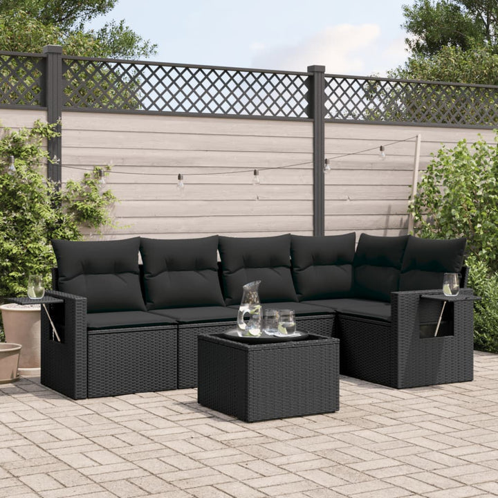 Set Mobilier De Grădină Cu Perne, 5 Piese, , Poliratan
