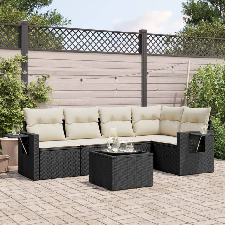 Set Mobilier De Grădină Cu Perne, 5 Piese, , Poliratan