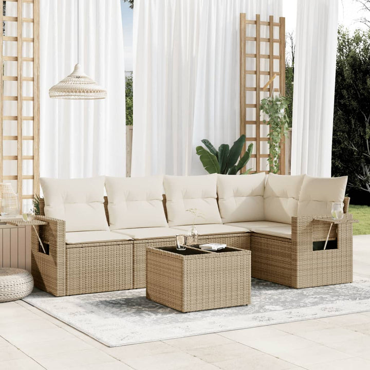 Set Mobilier De Grădină Cu Perne, 5 Piese, , Poliratan