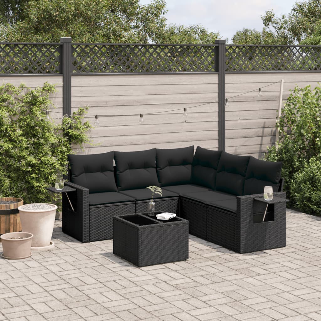 Set Canapele De Grădină Cu Perne, 5 Piese, Bej, Poliratan