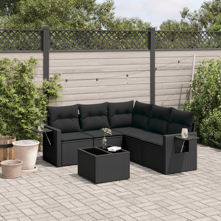 Set Canapele De Grădină Cu Perne, 5 Piese, Bej, Poliratan