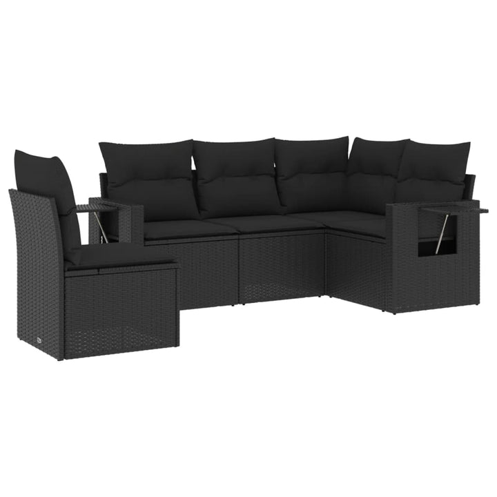 Set Mobilier De Grădină Cu Perne, 5 Piese, , Poliratan