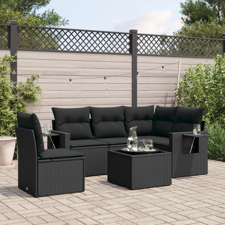 Set Mobilier De Grădină Cu Perne, 5 Piese, , Poliratan