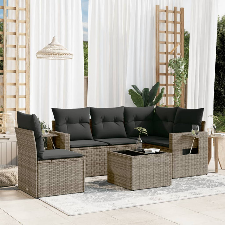 Set Mobilier De Grădină Cu Perne, 5 Piese, , Poliratan