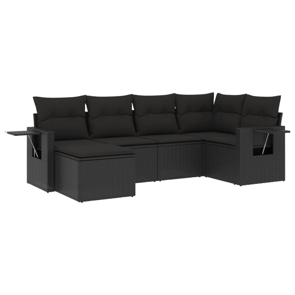Set Mobilier De Grădină Cu Perne, 6 Piese, , Poliratan