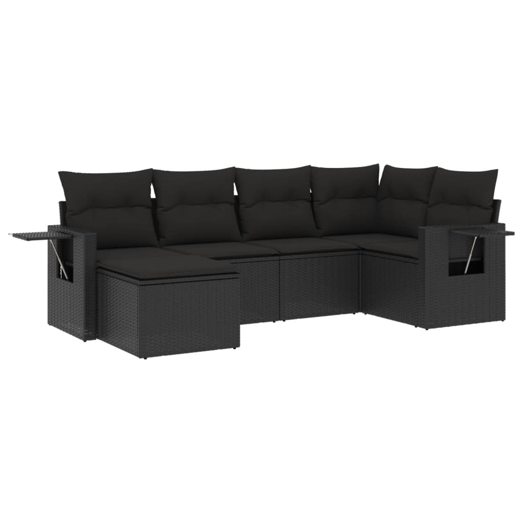 Set Mobilier De Grădină Cu Perne, 6 Piese, , Poliratan