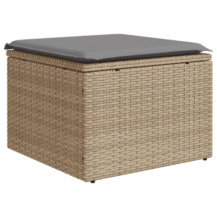 Set Canapele De Grădină, 8 Piese, Cu Perne, Bej, Poliratan