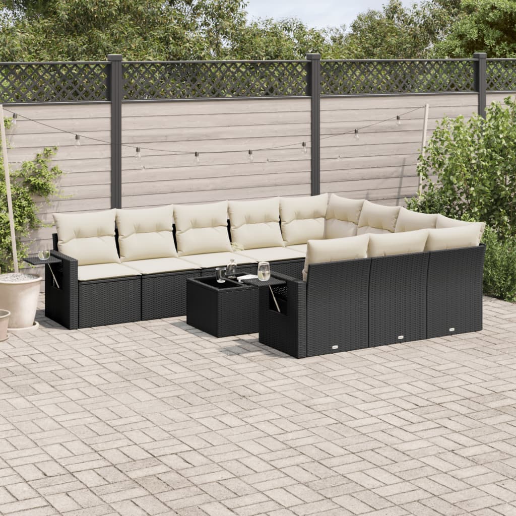 Set Mobilier De Grădină Cu Perne, 10 Piese, , Poliratan