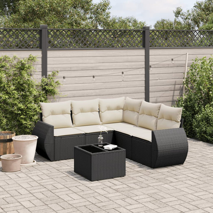 Set Canapele De Grădină Cu Perne, 5 Piese, Bej, Poliratan
