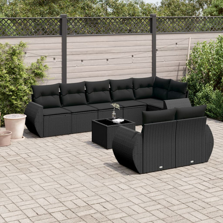 Set Canapele De Grădină, 8 Piese, Cu Perne, Bej, Poliratan
