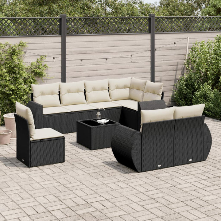 Set Canapele De Grădină Cu Perne, 8 Piese, , Poliratan