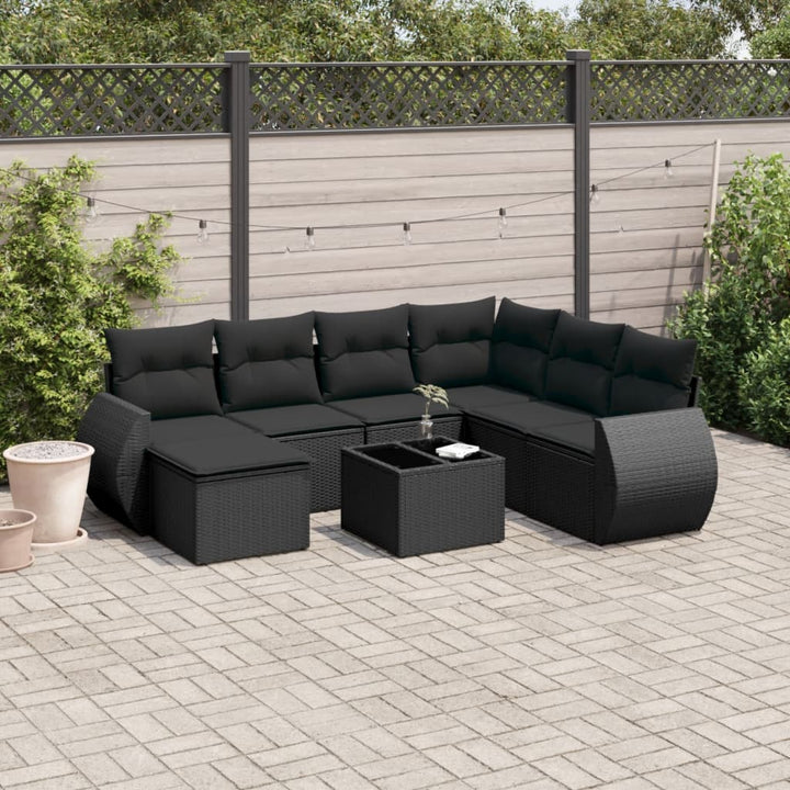 Set Canapele De Grădină, 7 Piese, Cu Perne, , Poliratan