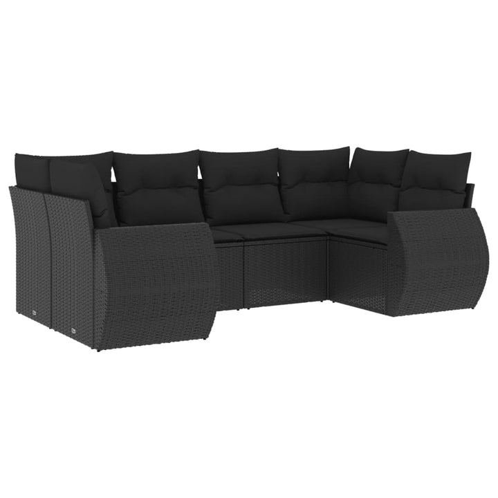 Set Mobilier De Grădină Cu Perne, 6 Piese, , Poliratan