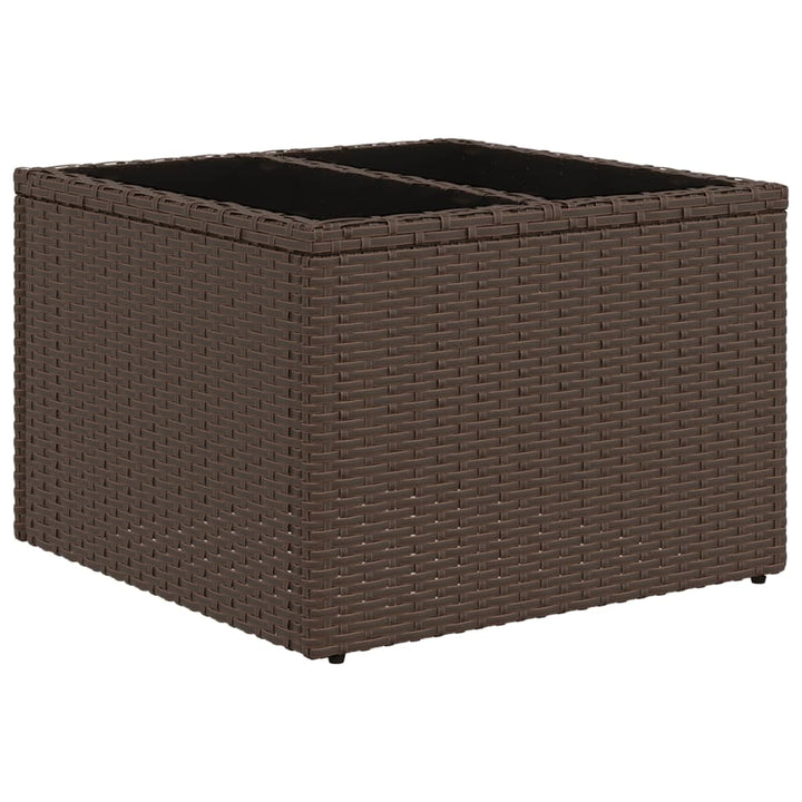 Set Canapele De Grădină Cu Perne, 7 Piese, Maro, Poliratan