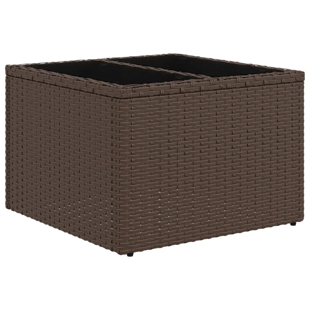 Set Canapele De Grădină Cu Perne, 5 Piese, Maro, Poliratan